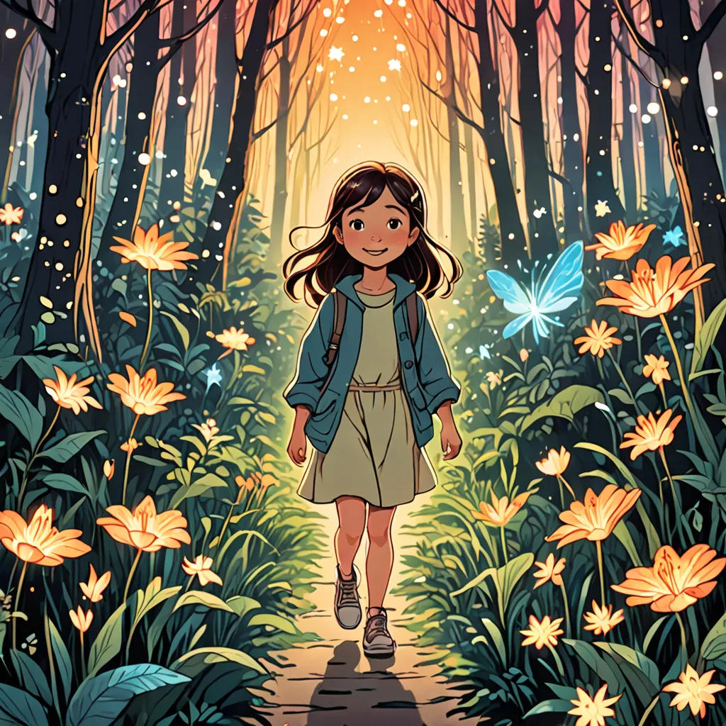 The Magical Adventure of Lily and the Starlight Forest