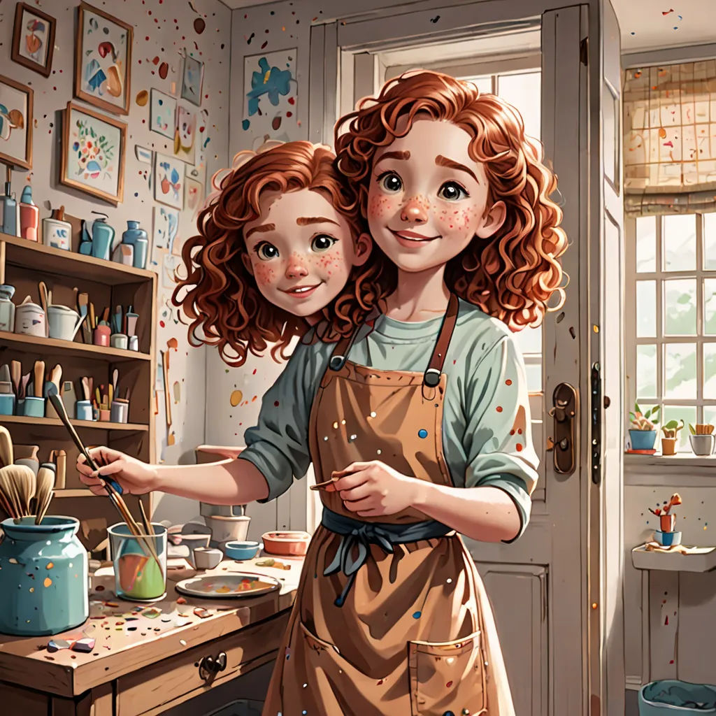 a painting of two girls in a kitchen cooking together and smiling at the camera, with a child holding a spoon, pop surrealism, a detailed painting, Chris LaBrooy, highly detailed digital painting