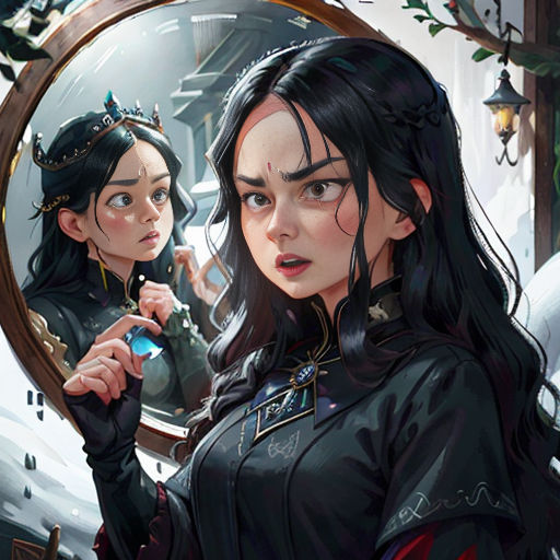 a woman in a black outfit looking at herself in a mirror with a mirror reflection behind her and a mirror with a reflection of herself in it