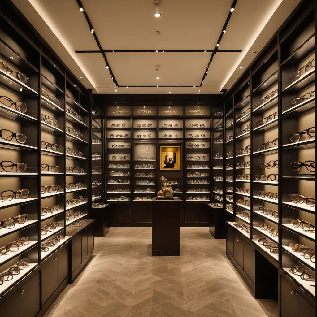 a room filled with lots of shelves filled with glasses and a gold framed picture of a man in a suit, arts and crafts movement, a digital rendering, David Chipperfield, rembrandt lighting