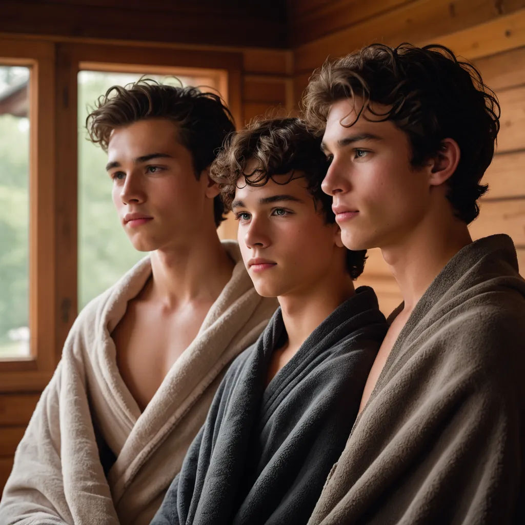 three men in robes are standing in a room with a window and a wooden wall behind them, one of them is looking out the window, les nabis, a jigsaw puzzle, Didier Mouron, young