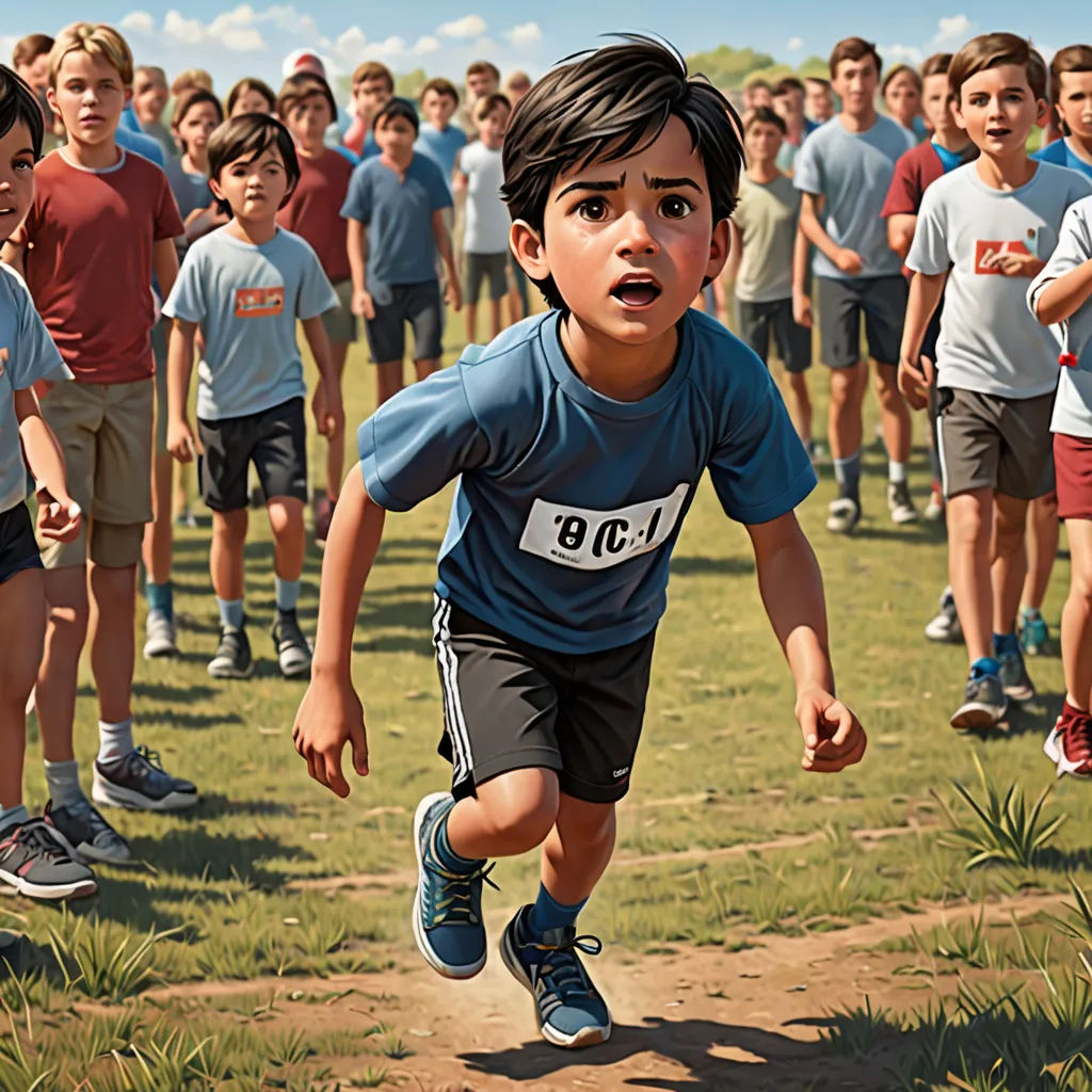 a group of children running on a field with a man in the background watching them from behind a fence, american realism, a storybook illustration, Aaron Jasinski, ultra realistic illustration