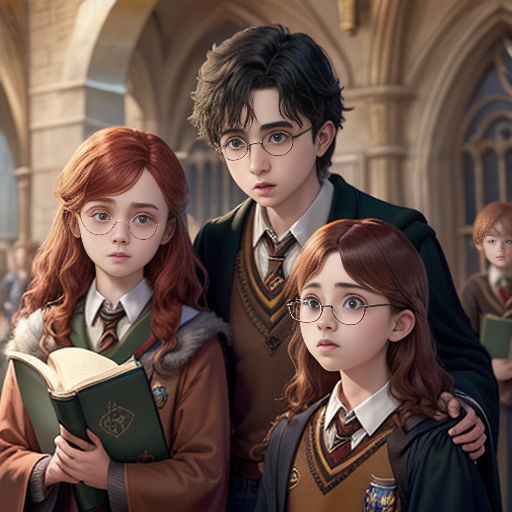 a group of people standing next to each other in a room with a book on their lap and a book in their hands