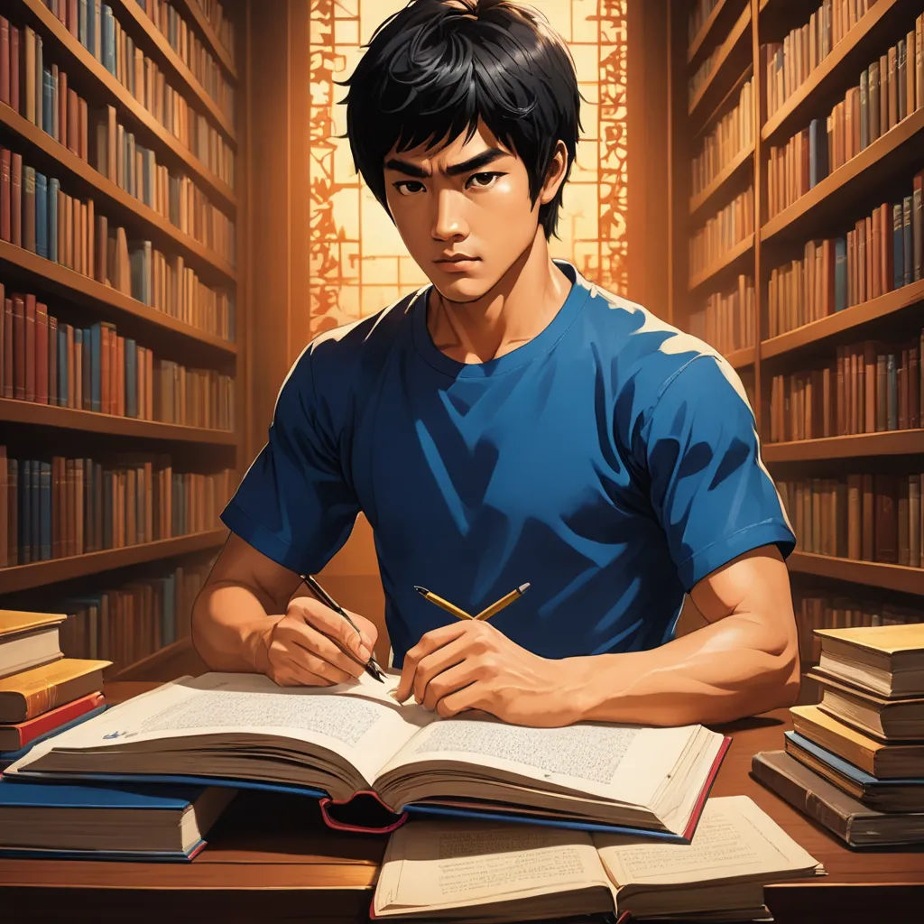 a man sitting at a table with a book and pen in his hand and a book in front of him, academic art, a character portrait, Artgerm, stanley artgerm lau
