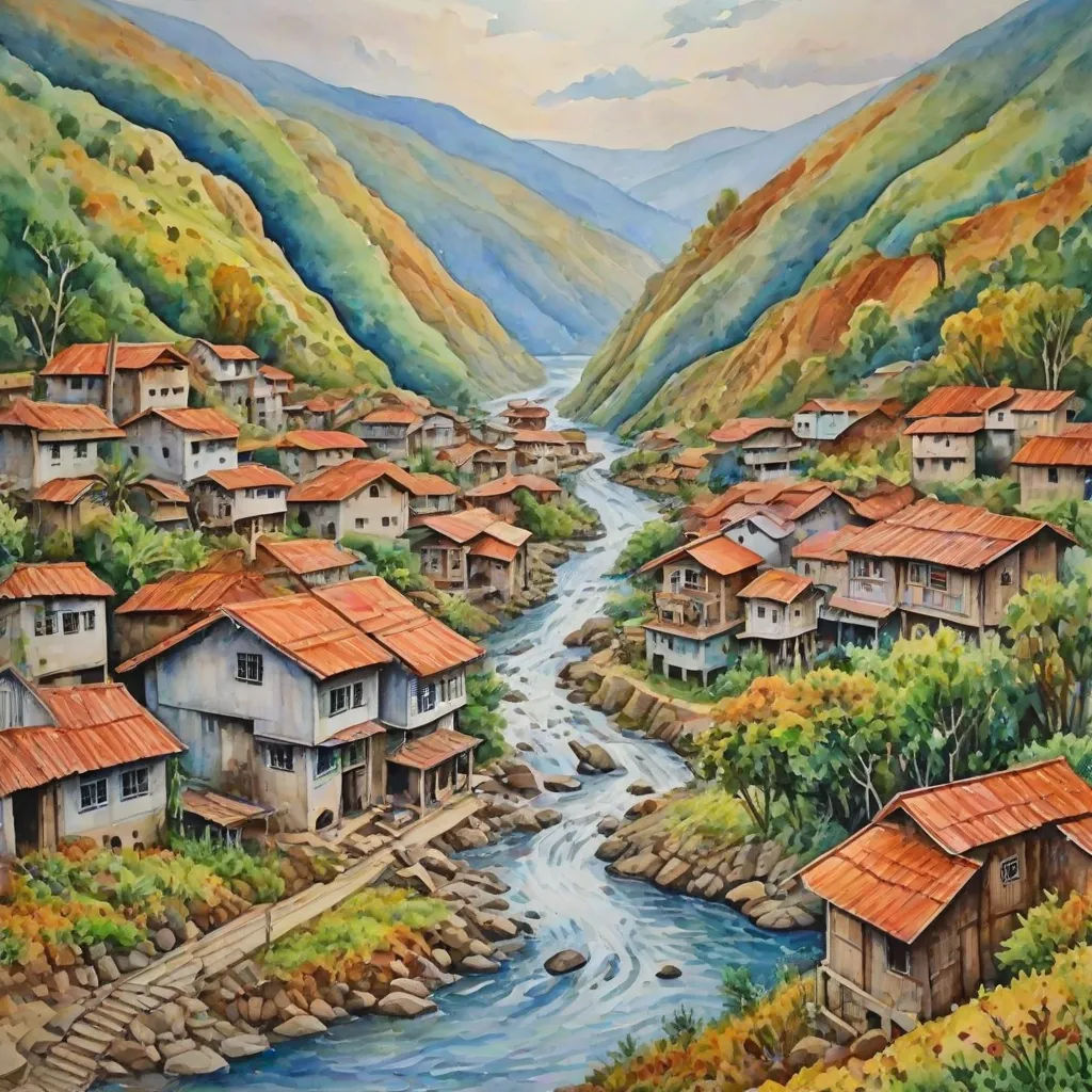The water continued to gush, flooding the entire valley. In a short time, Toba's home was submerged, forming a large lake.