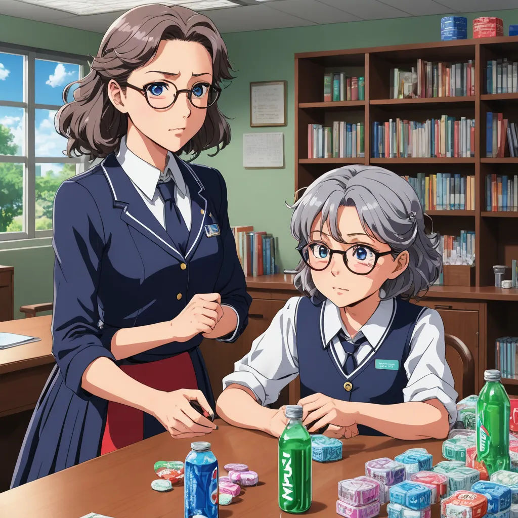 a woman and a girl are playing a game of monopoly in a library with a bookcase full of books, remodernism, computer graphics, Aya Goda, official art