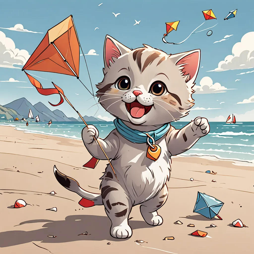 The Kitten's Beach Adventure