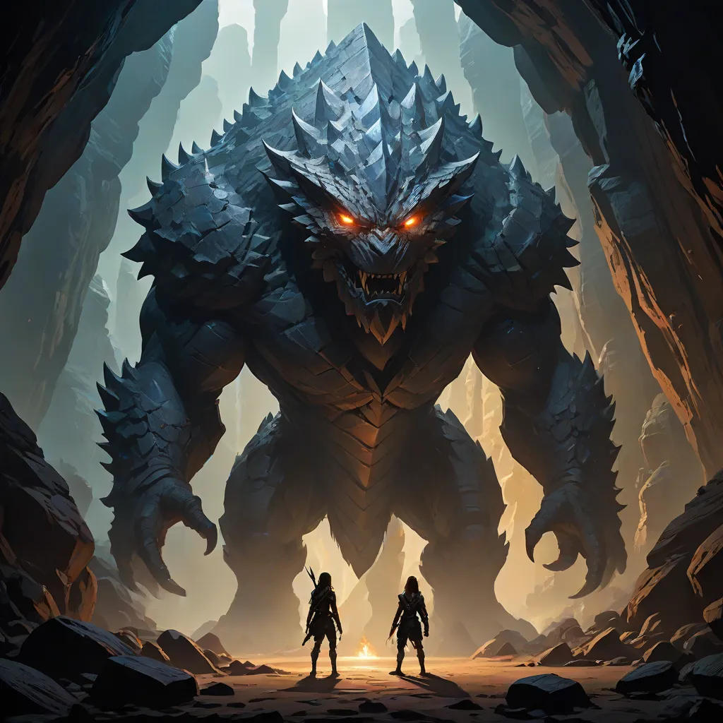 Luce and the Rock Creature