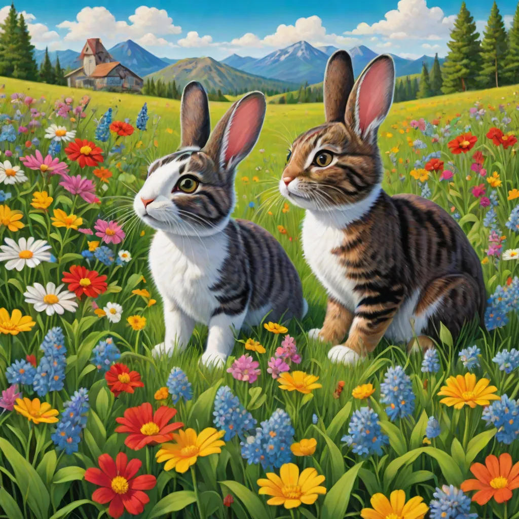 Benny the Rabbit and Cleo the Cat