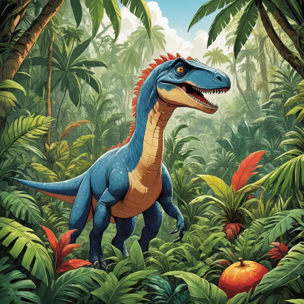 The Jungle Adventure of the White Feathered Dinosaur