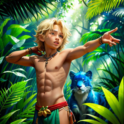 a man with a tiger on his chest in the jungle with a tiger behind him and a tiger behind him