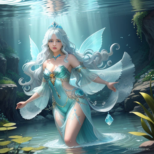 Timeless Treasure - Fantasy - Panel CD7236 Aqua Fairy Fantasy