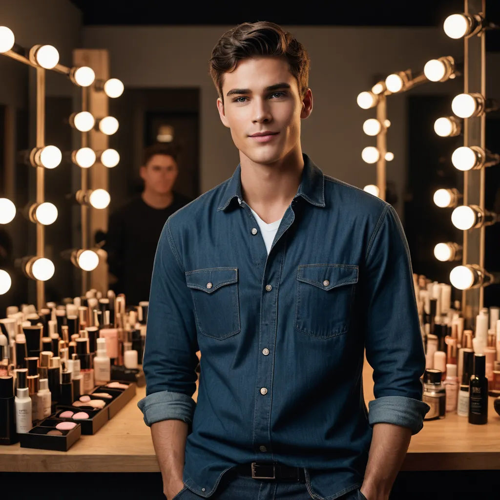 a man standing in front of a counter with bottles of wine in front of a mirror with lights on it, american barbizon school, a bronze sculpture, Christian Hilfgott Brand, promotional image