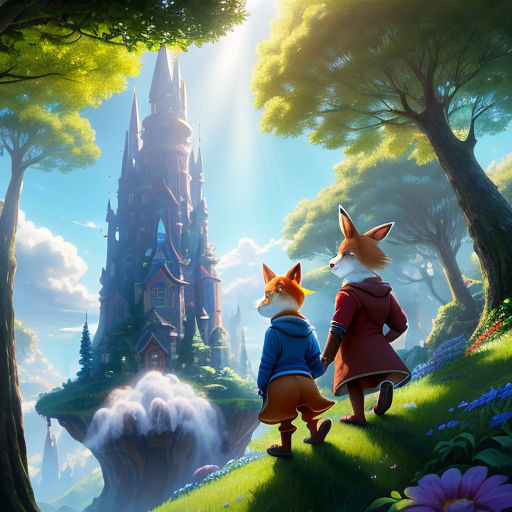 Nick Wilde and the Giant Judy Hopps