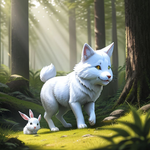 The Courageous Little White Rabbit