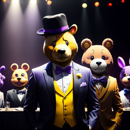 Notice how FredBear and female Spring Bonnie both have purple ties