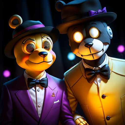 Notice how FredBear and female Spring Bonnie both have purple ties