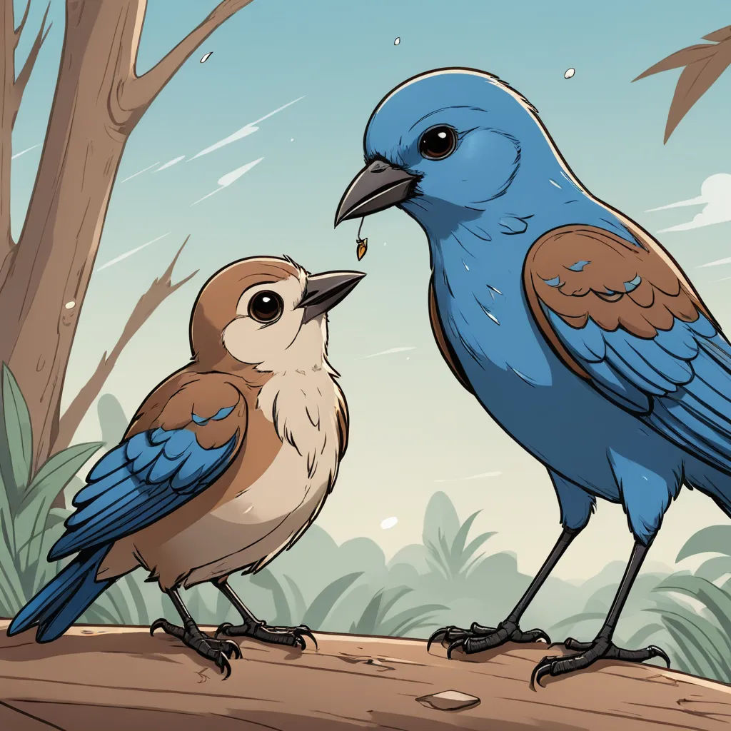 a couple of birds standing on top of a tree branch next to each other on a branch in the forest, serial art, a storybook illustration, Charles Bird King, birds