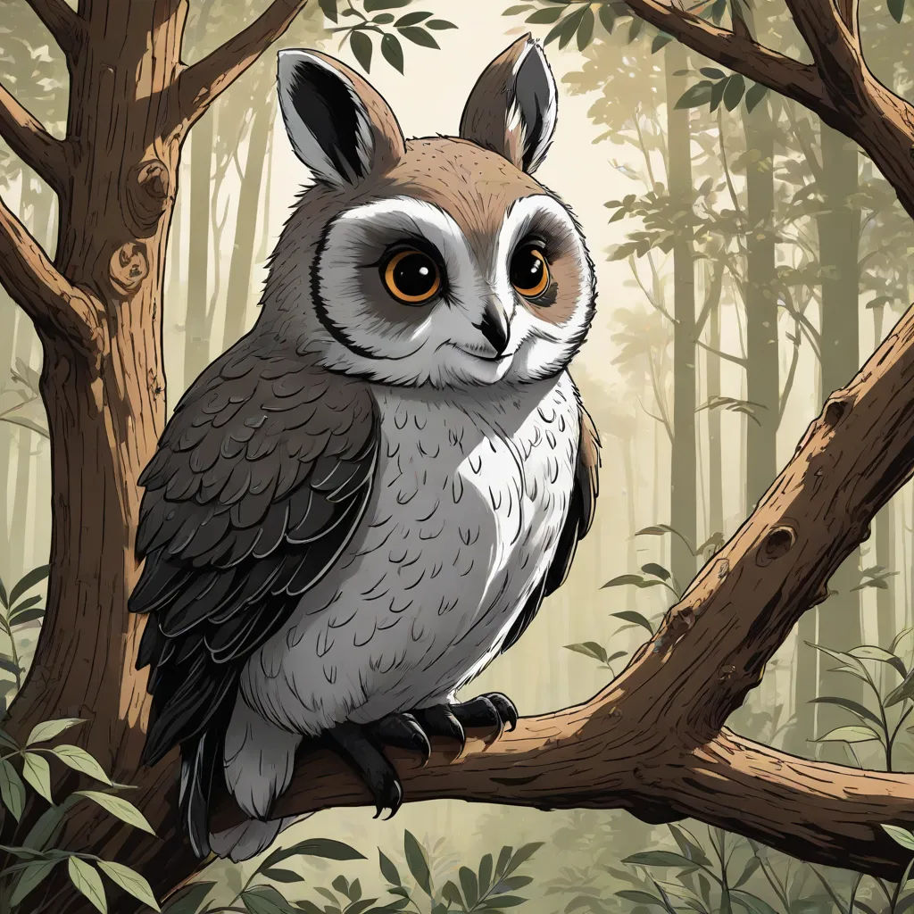 a bird sitting on a tree branch in a forest with lots of leaves and branches, with a yellow eye, fantasy art, a storybook illustration, Brom, storybook illustration