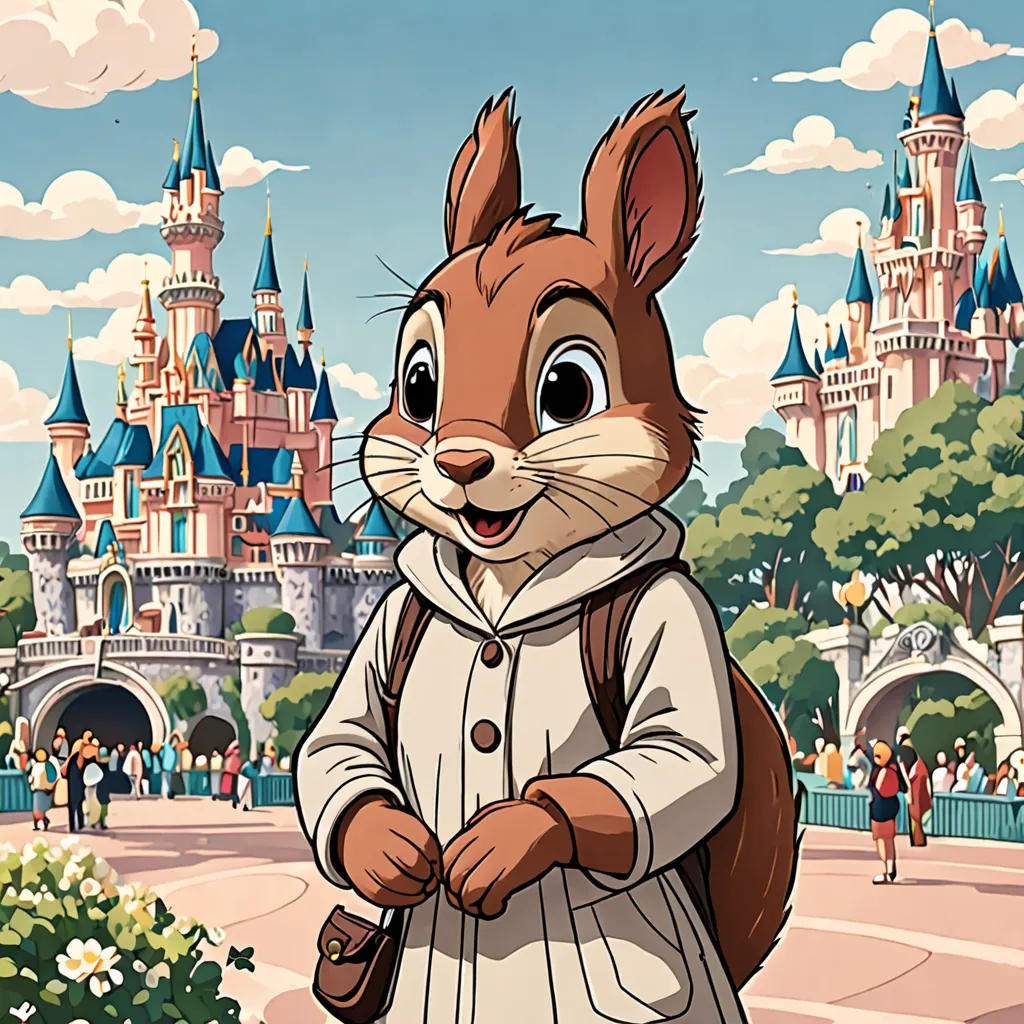 Sophia Squirrel's Adventure at Disneyland
