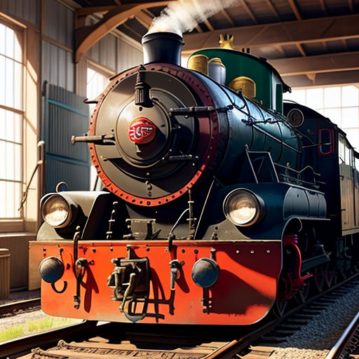 a train is parked in a train station with a lot of windows on the side of it and a train on the tracks