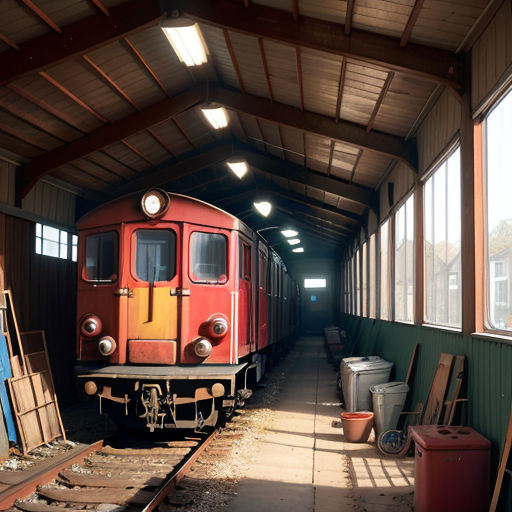 a train is parked in a train station with a lot of windows on the side of the train tracks
