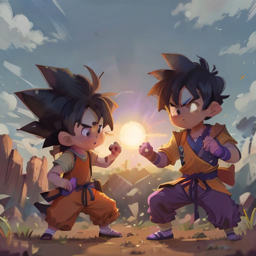 Goku GT Kid vs Captain Ginyu Body Swap