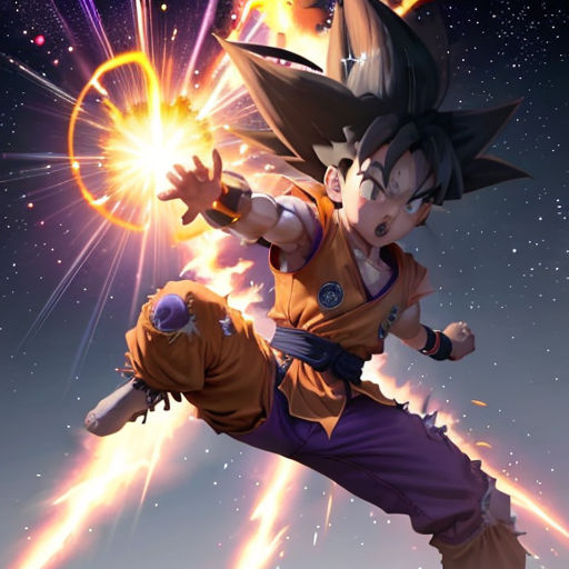 a cartoon character is flying through the air with a light saber in his hand and a glowing star in the background