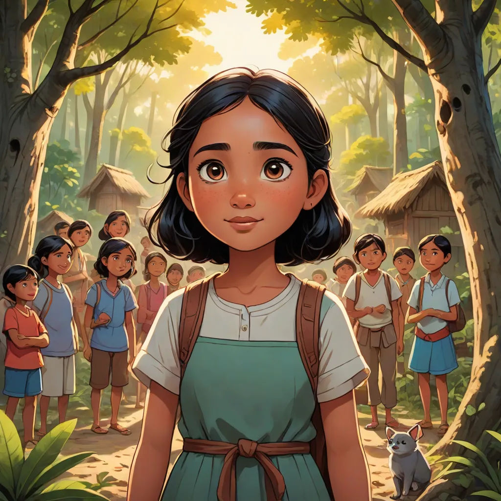 Maya returned to her village, where she shared her adventure with everyone. From that day on, the villagers treated the forest with respect, and Maya made sure the forest remained a place of wonder and peace.