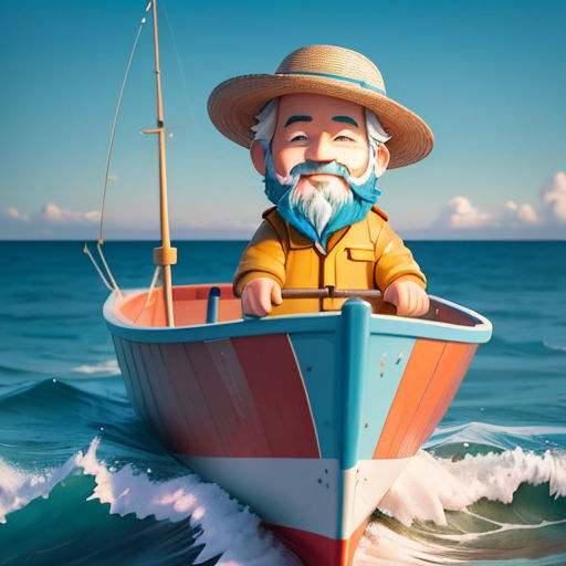 Playmobil Fishing Boat Story - Fisherman catches 3 fish story for