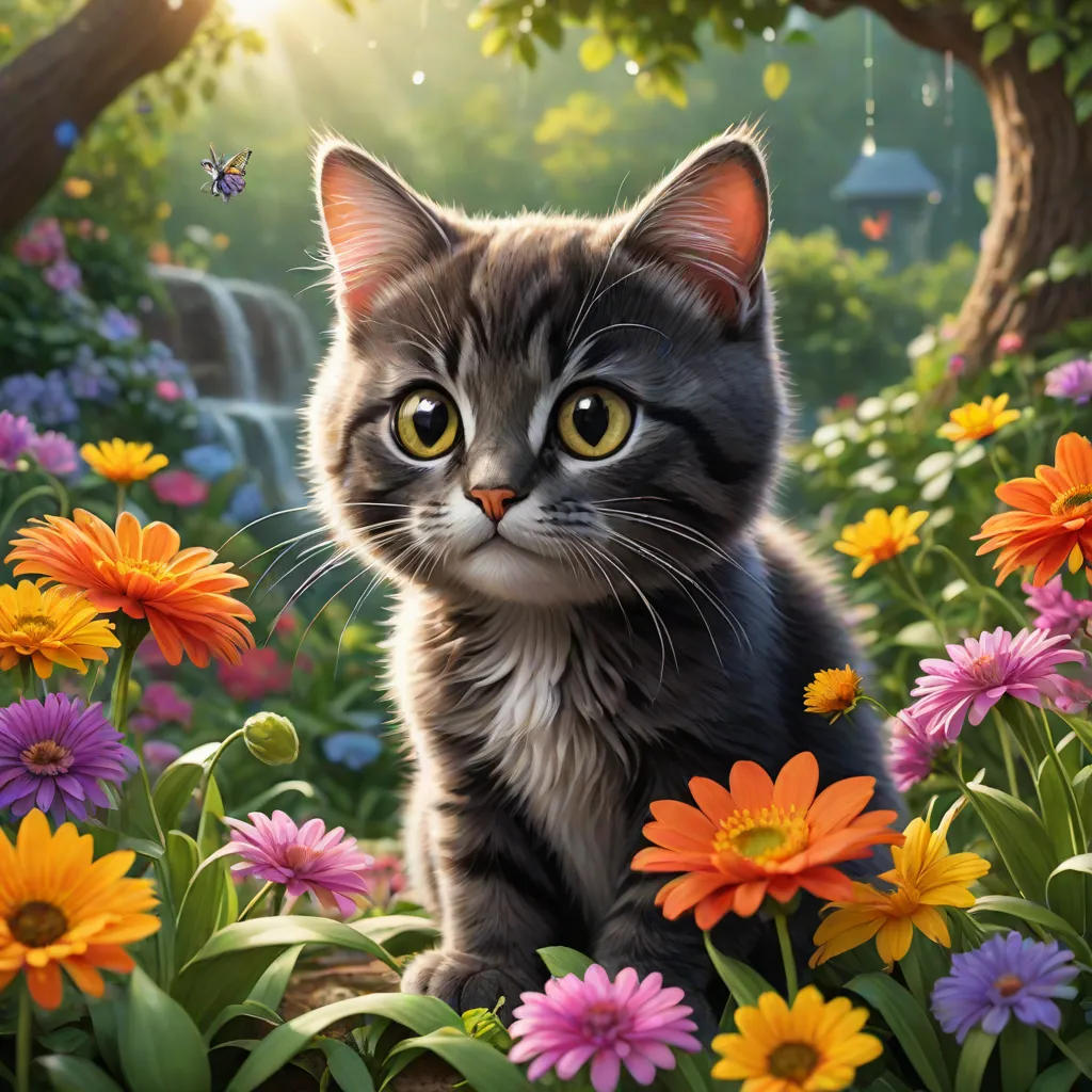 The Friendly Spider and the Cute Cat