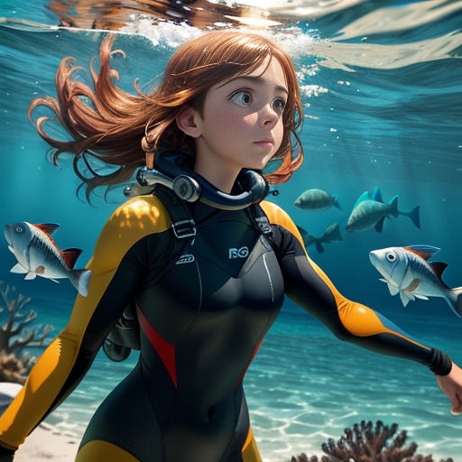 girls scuba diving - AI Generated Artwork - NightCafe Creator