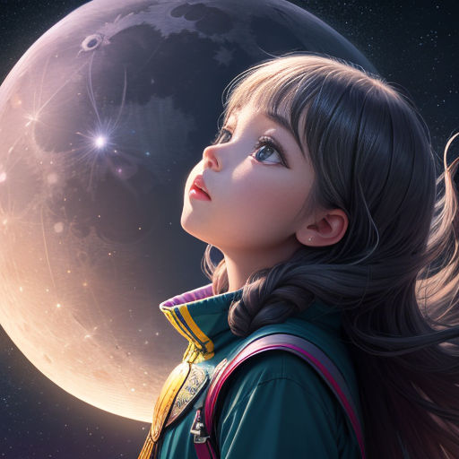 La Niña y la Luna