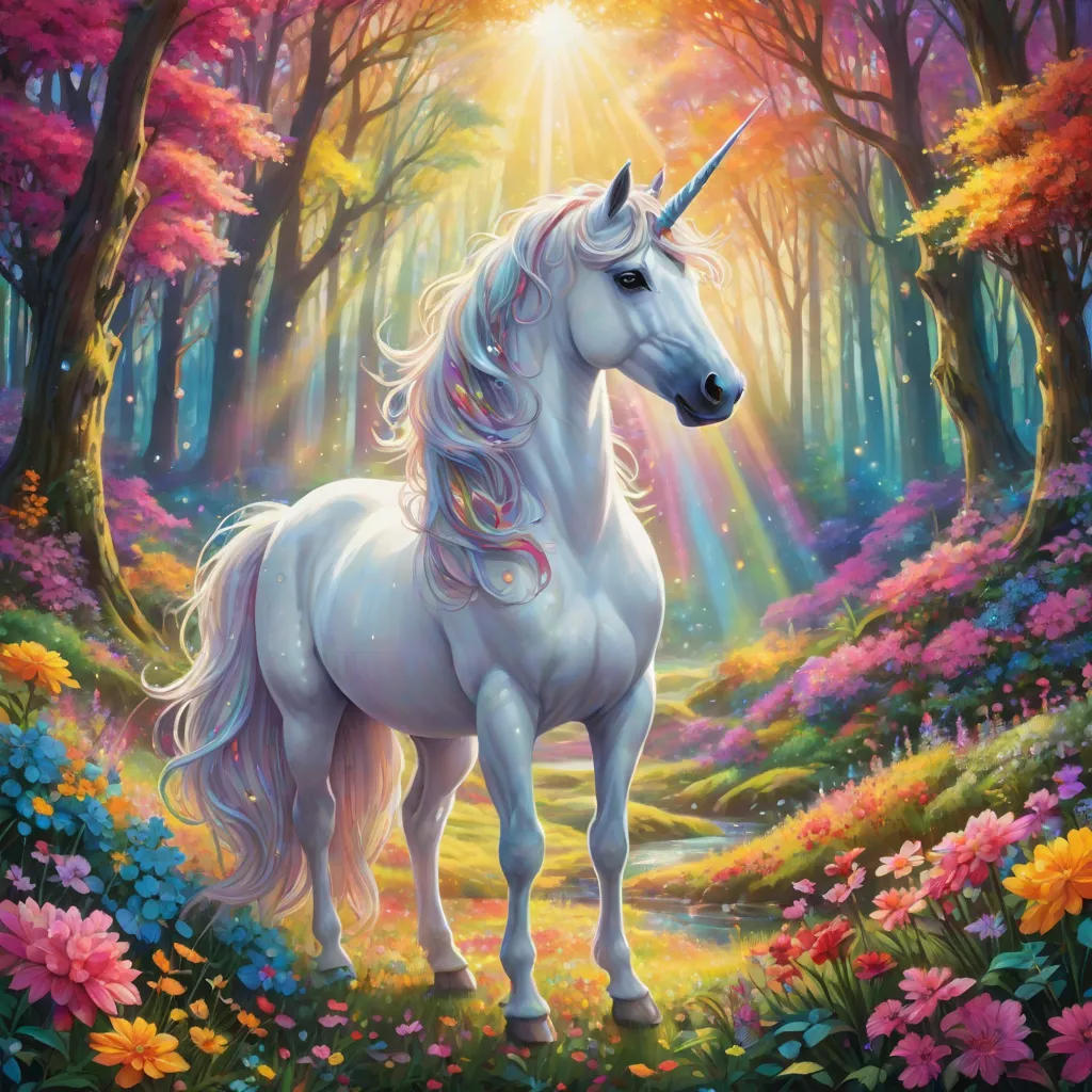 The Lost Unicorn and the Magical Rainbow Forest