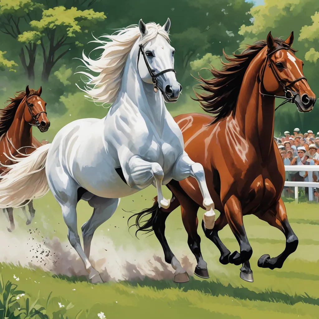 The Great Race of the White Horse and the Brown Horse