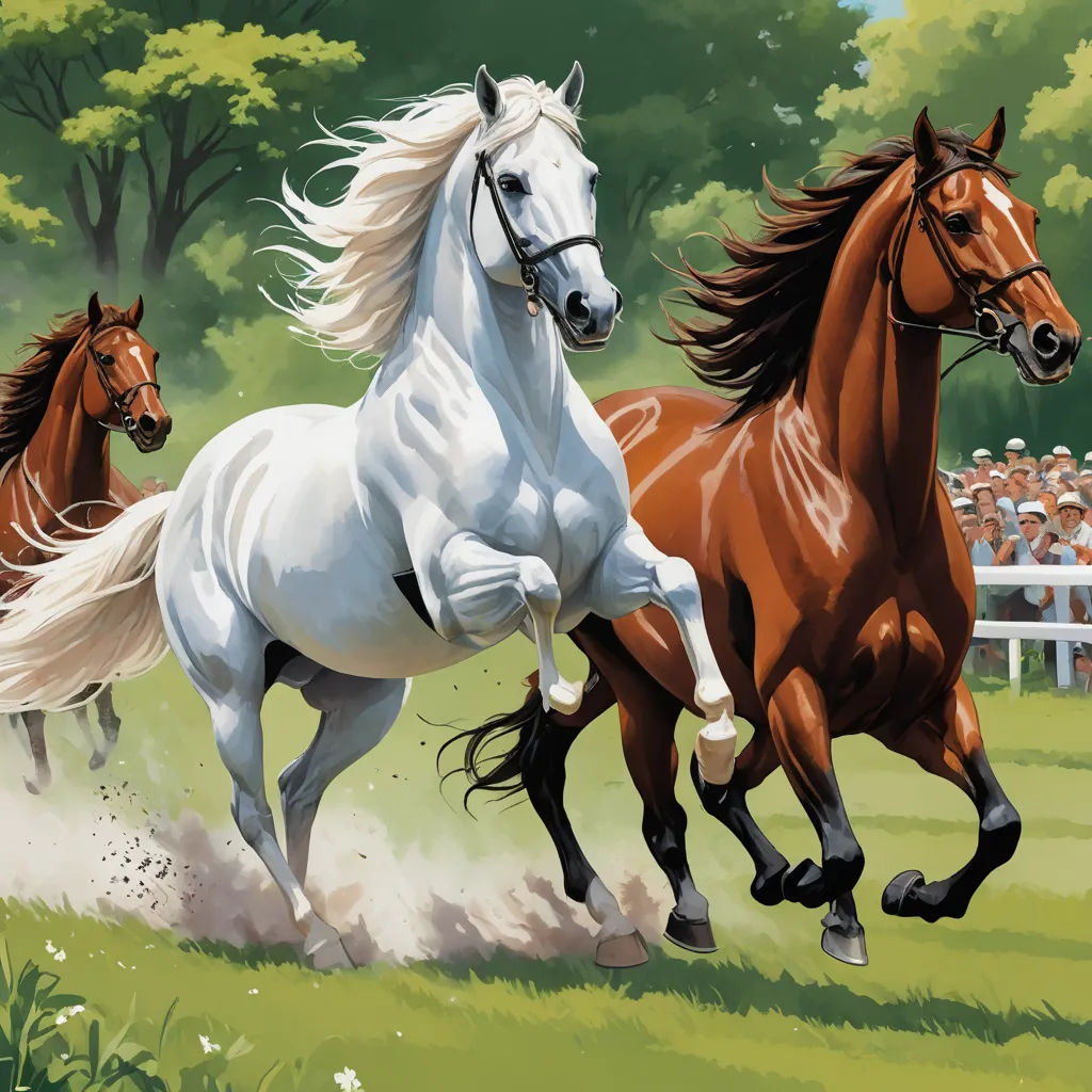 The Great Race of the White Horse and the Brown Horse