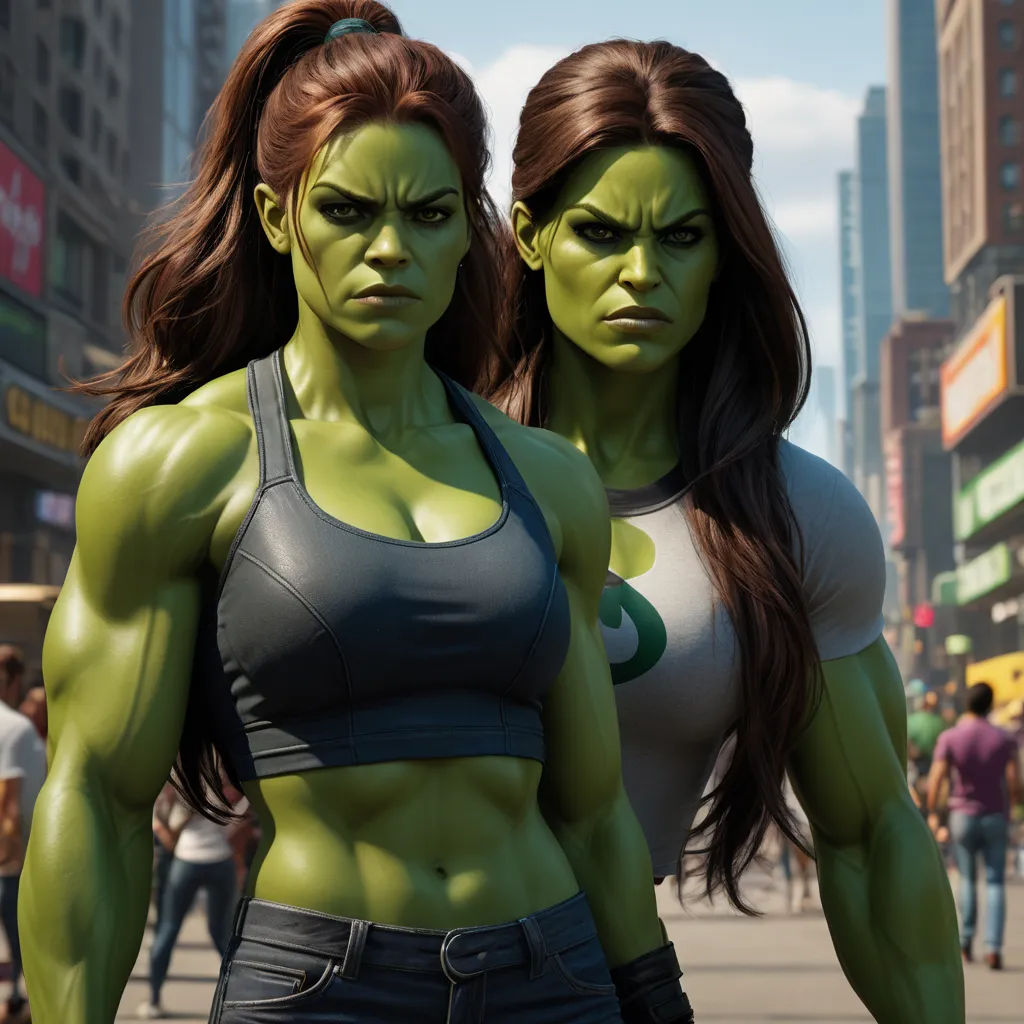 two women in a street with a city in the background and a man in the foreground with a camera, hyperrealism, concept art, Artgerm, ultra realistic faces