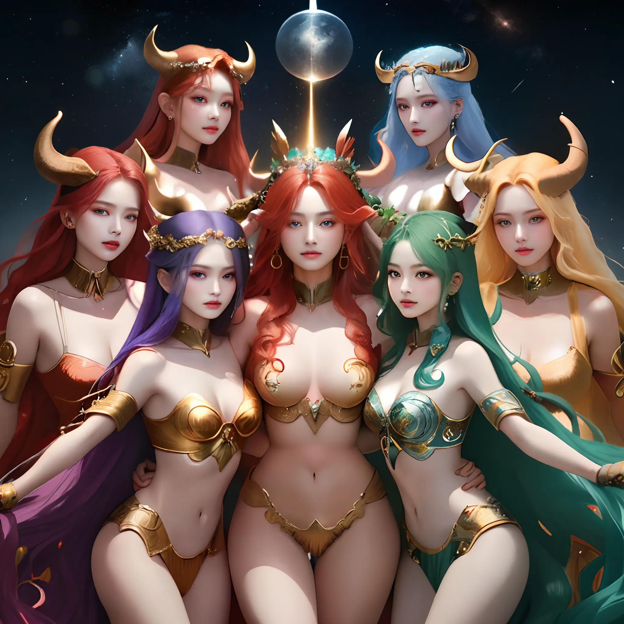 The Naked Zodiac Goddesses