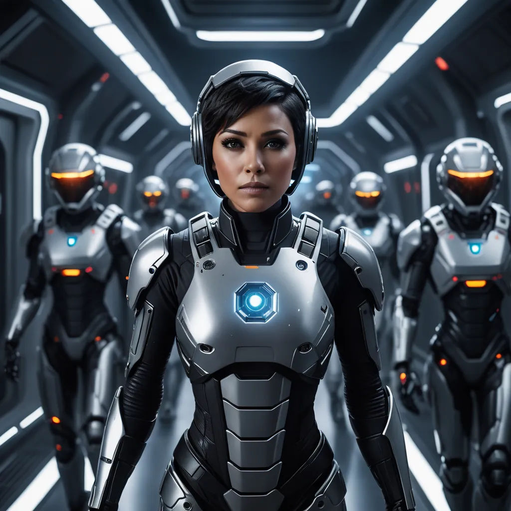 a woman in a sci - fi fi suit and some other people in a sci - fi fi fi fi fi fi fi fi fi fi fi fi fi fi fi fi fi fi fi fi fi fi fi fi fi fi fi, retrofuturism, a character portrait, Eve Ryder, promotional image