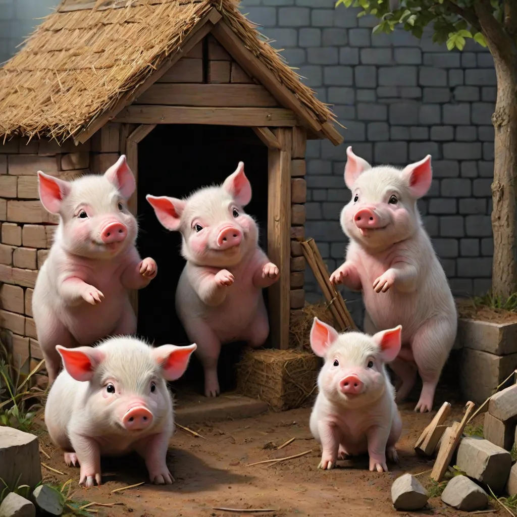 The Three Little Pigs and the Big Bad Wolf