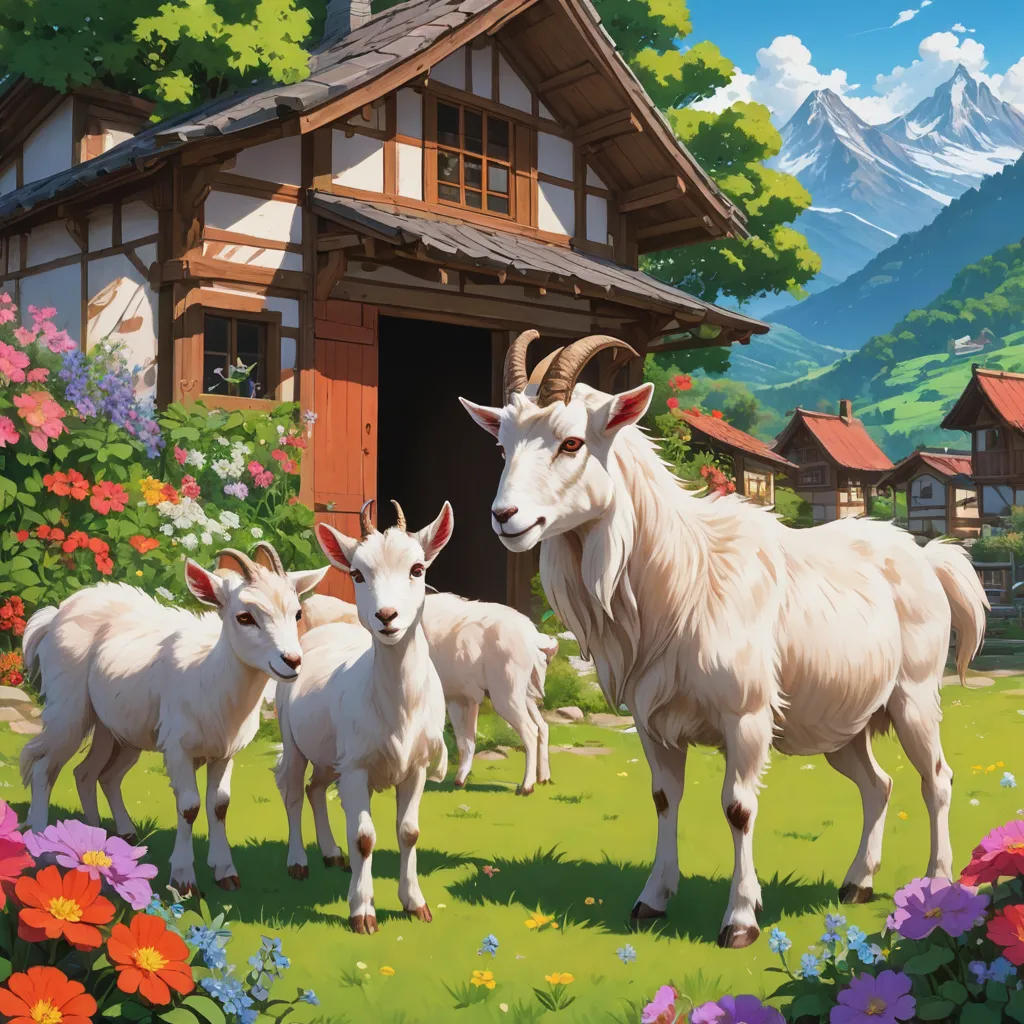 The seven little goats and the Cunning Wolf