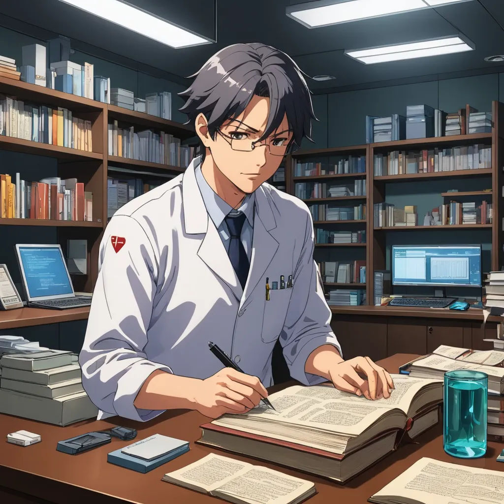 a man in a suit sitting at a desk with a book and a glass of water in front of him, remodernism, computer graphics, Aguri Uchida, official art