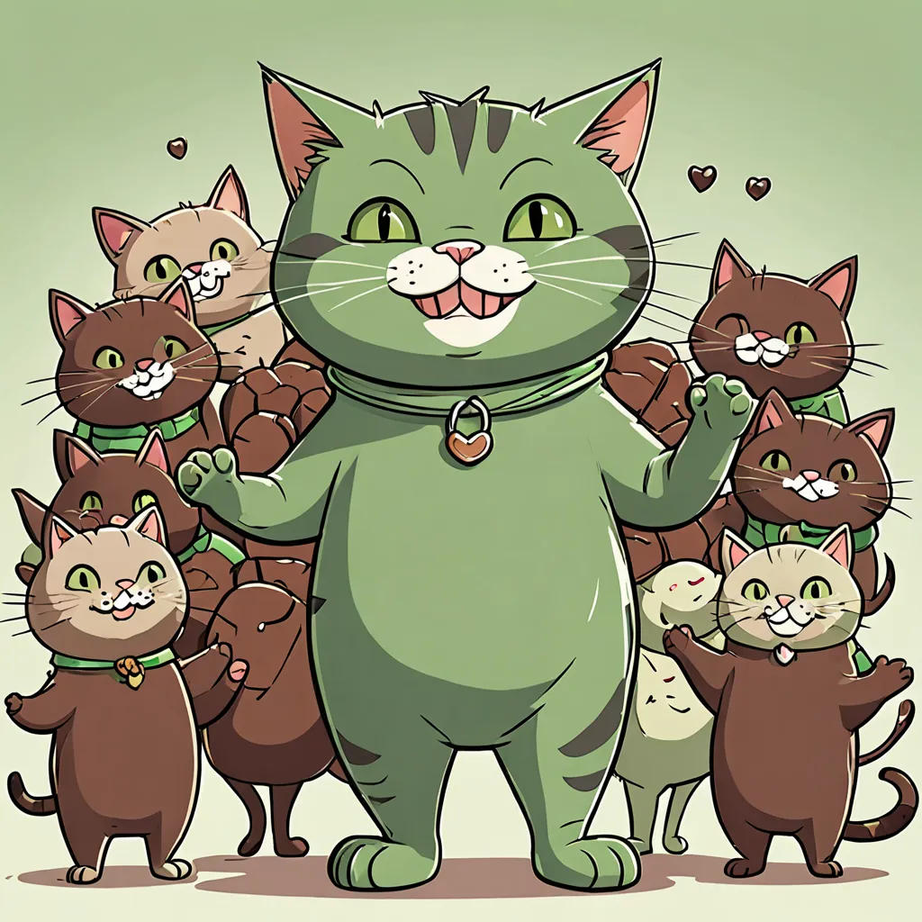 The Green Fur Xbox Cat and The Chocolate Orphans