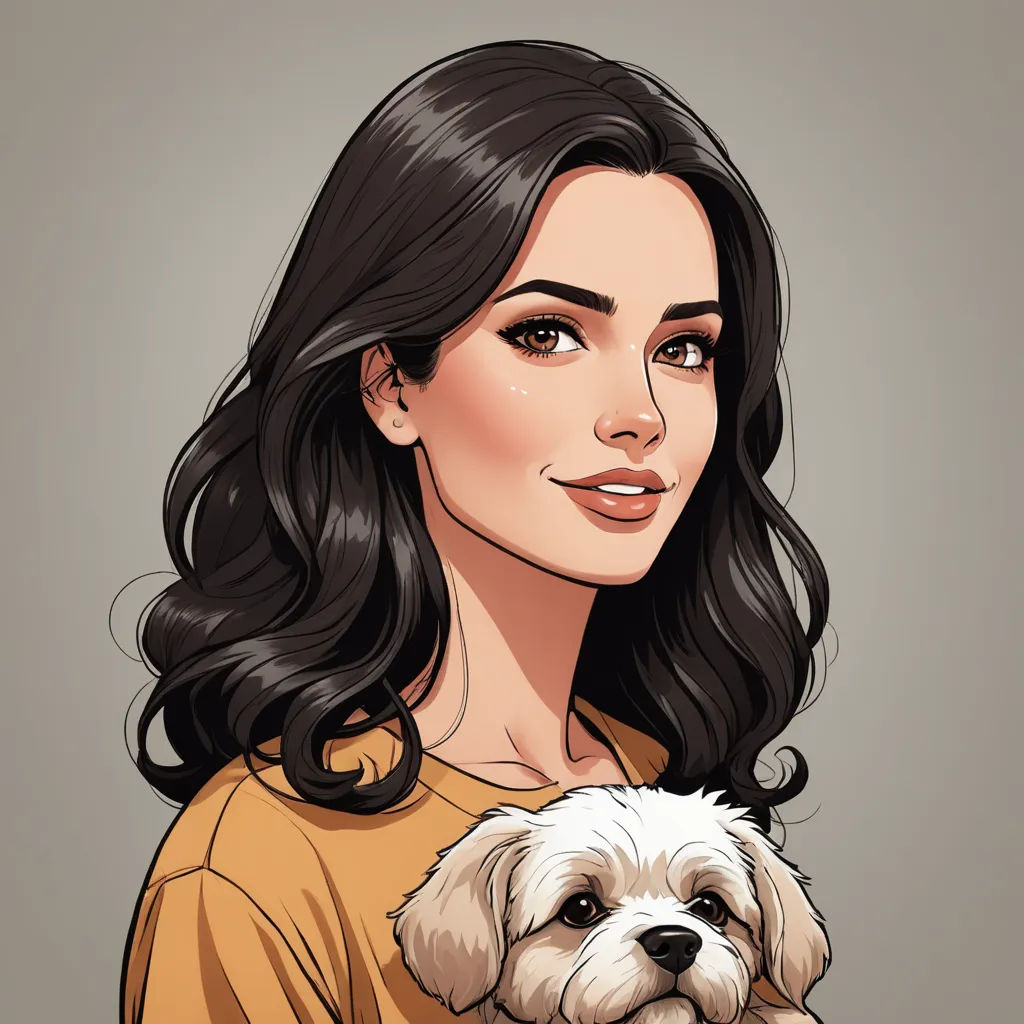 a woman holding a dog in her arms with a dog in her lap and a dog in her lap, fantasy art, a character portrait, Artgerm, fantasy character portrait
