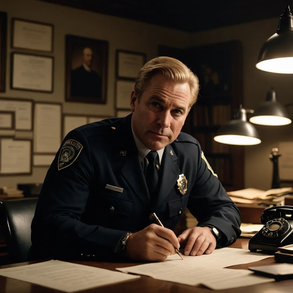 a man in a uniform sitting at a desk with a pen and paper in front of him and a telephone, private press, a poster, Edward Otho Cresap Ord, II, promotional image