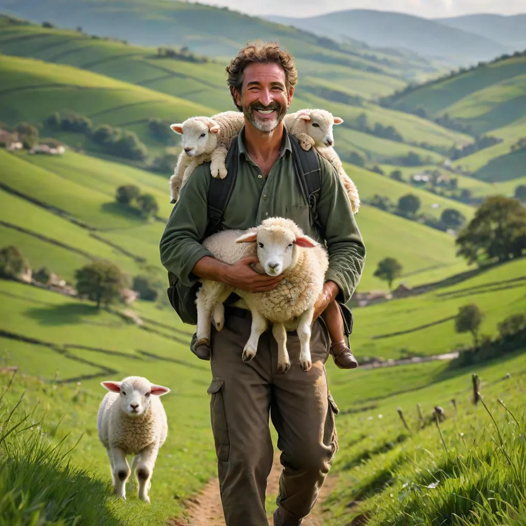 Jesus and the Little Lost Lamb
