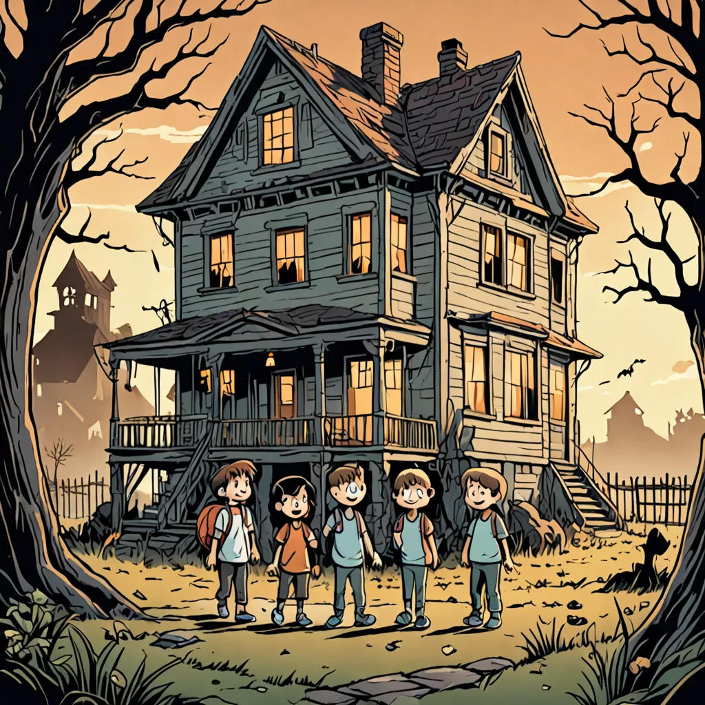 The Brave Explorers of the Haunted House
