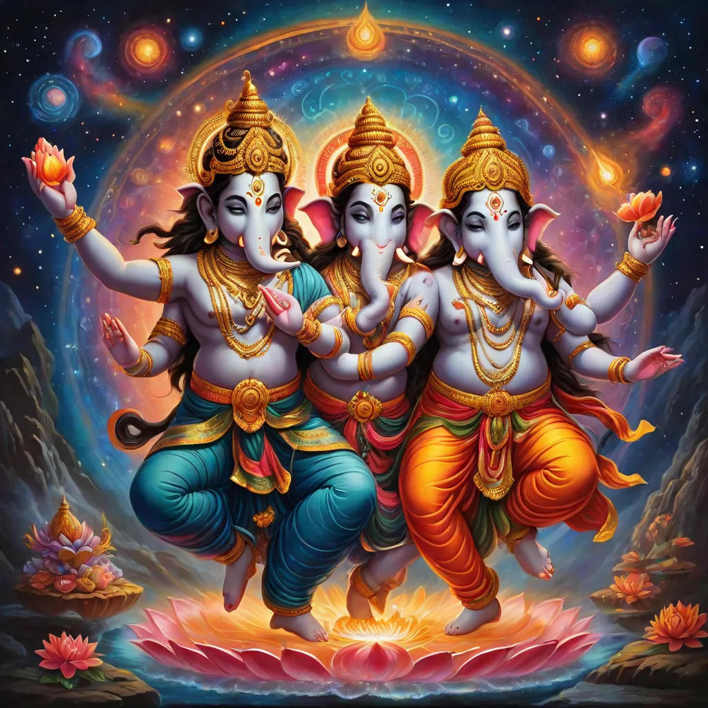 The Dance of Creation: Shiva and Ganesha's Tale