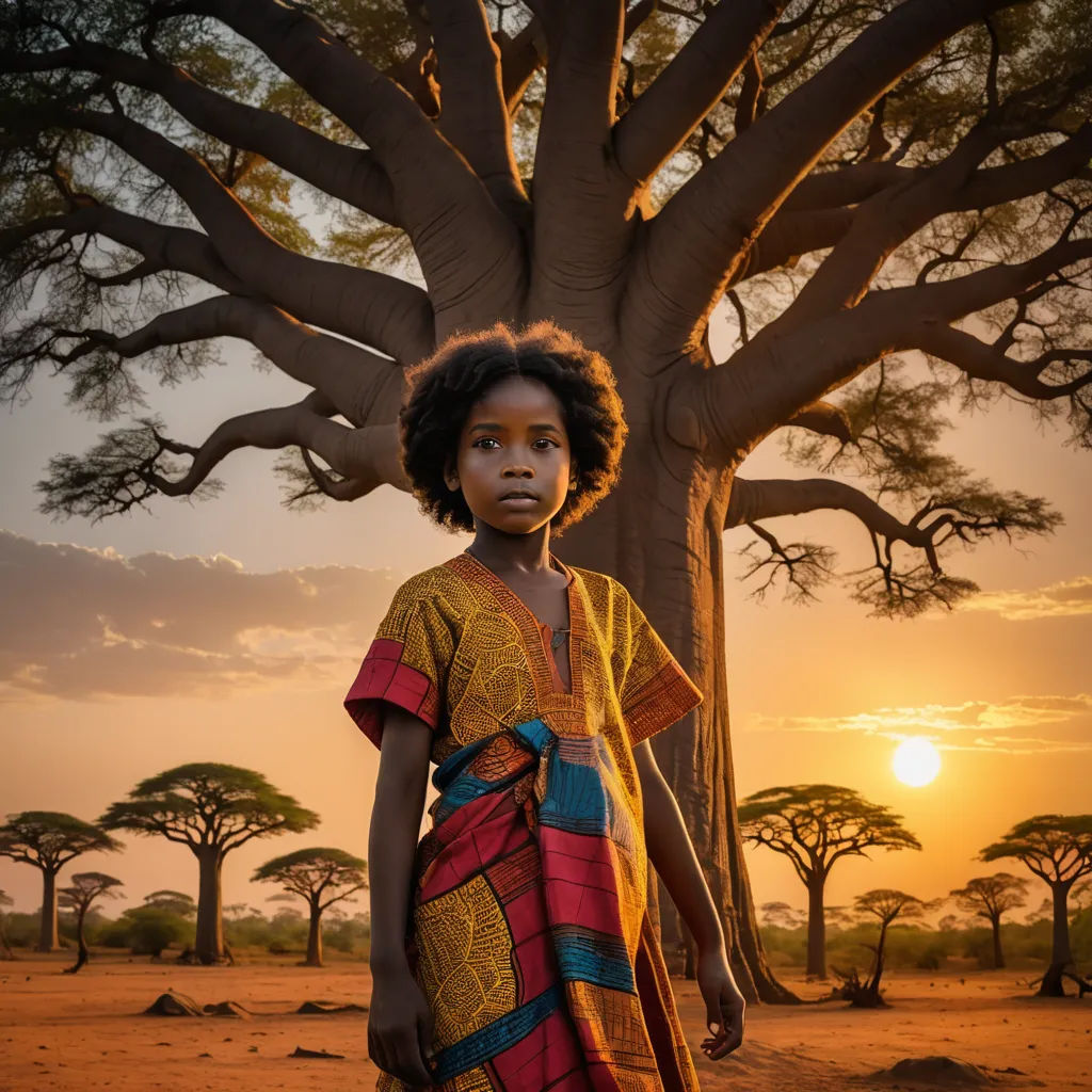 a young girl standing in front of a tree at sunset with the sun setting behind her and the sky in the background, art photography, a colorized photo, Daniel Lieske, cinematic photography