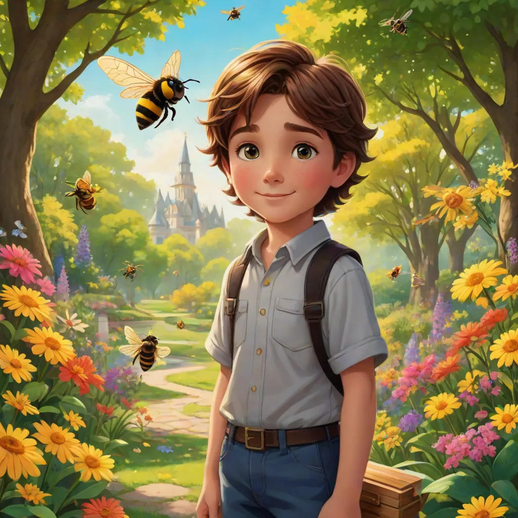 Drew and Honey the Brave Bee